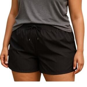 Lane Bryant Women’s 14/16 Shorts Black Athletic Elastic Waist Drawstring